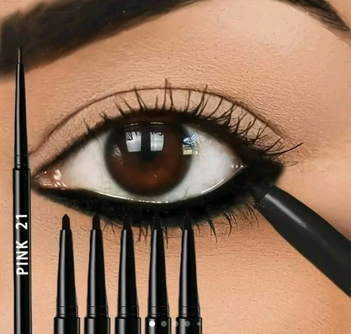 Pink black gel eyeliner - pink,